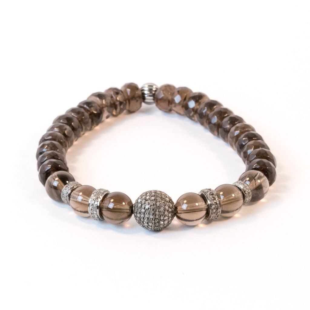 smoky quartz tennis bracelet