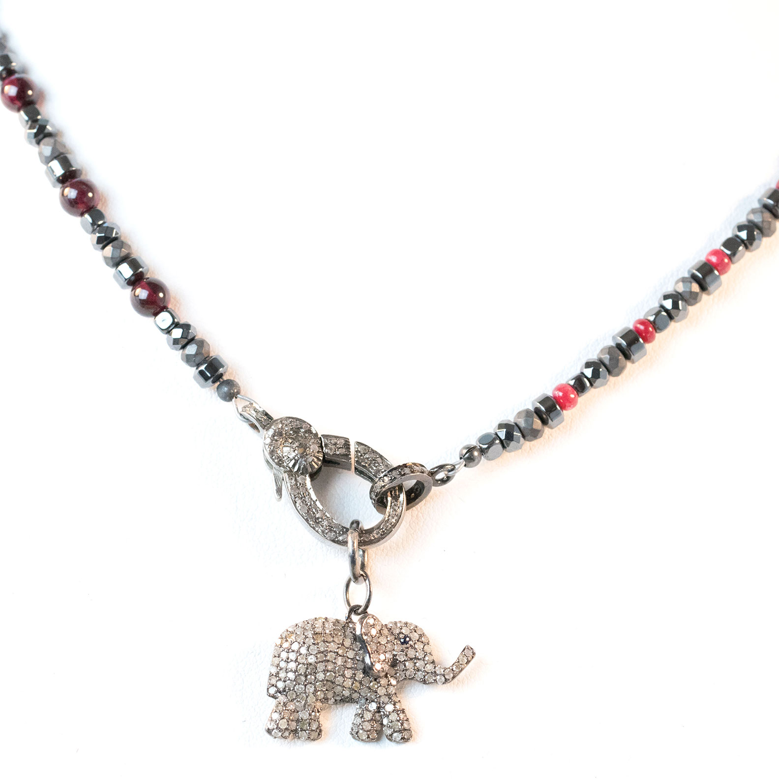 elephant ruby necklace